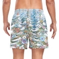 thumbnail image 4 of joogoo Men's Christmas Forest Scene Swim Trunks with Liner Pocket Beach Shorts Large, 4 of 9