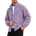 thumbnail image 3 of Men's Fleece Jacket Winter Warm Work Coat for Men Winter Coat Work HikingZip Up Mens, 3 of 5