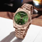 NIBOSI Mens Luxury Simple Business Temperament Automatic Calendar Waterproof Quartz Watch