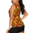 thumbnail image 3 of Lsque Vintage maple leaf autumn Printed Workout Tank Tops for Women, Athletic Sports Tank Tops, Compression Sleeveless Dry Fit Shirts,Sleeveless Yoga Shirt-X-Large, 3 of 9