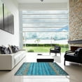 thumbnail image 7 of Ahgly Company Machine Washable Indoor Rectangle Contemporary Marble Blue Area Rugs, 5' x 8', 7 of 7