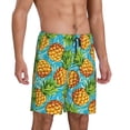 thumbnail image 2 of Wukai Pineapple Men’s Short Pajama Pants With Pockets Soft Sleep Pj Shorts for Men-XX-Large, 2 of 6