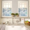 thumbnail image 4 of Coastal Kitchen Curtains Set Short Half Curtains 36 Inches Length, Summer Beach Blue Teal Coral Starfish Nautical Rod Pocket Window Treatment Bedroom Tiers and Valance Set for Cafe Bathroom, 4 of 6