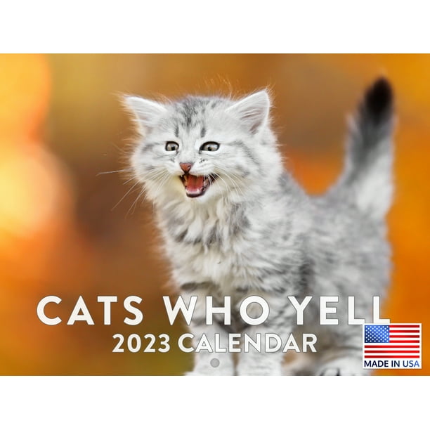 Cats Who Yell Calendar 2023 Monthly Wall Hanging Calendars Funny Cute Kittens Pet Meow Cat Animal Large Planner 24 Months - Full 2023 Write On Grid Plus Bonus 2024 Preview Chart - Made In USA Cats Who Yell Calendar 2023 Monthly Wall Hanging Calendars Funny Cute Kittens Pet Meow Cat Animal Large Planner 24 Months - Full 2023 Write On Grid Plus Bonus 2024 Preview Chart - Made In USA