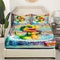 thumbnail image 3 of Erosebridal Kawaii Alligator Sheet Set Twin,Cartoon Bubble Bedding Sets Twin Size,Microfiber Bed Sheets Twin,Animal Decoration,3pcs, 3 of 7