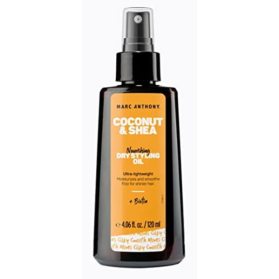 Marc Anthony Hydrating Coconut Oil and Shea Butter Dry Styling Hair Oil, 4.05 Oz