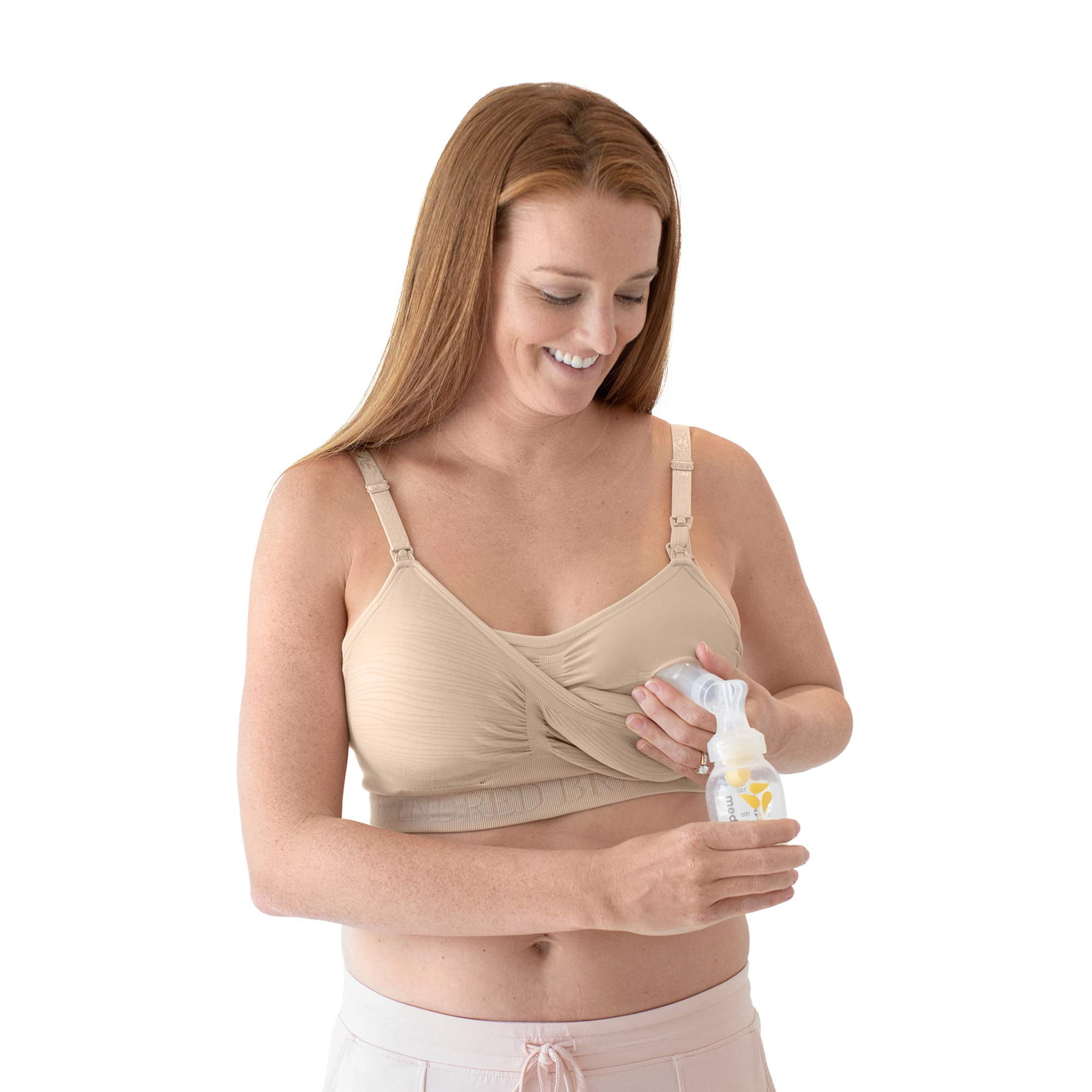 Hands free pumping bra for large breasts store