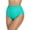 Cyan, variant on Womens High Waisted Bikini Bottom Ruched Side Swimsuits Bottoms Solid Tankini Briefs