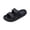 Black, variant on UDAUDU Womens Mens House Slippers Shower Sandals Comfortable Soft Beach Sole Thick Foam Double Buckle Adjustable Outdoor Shoe Orange 5.5 Wide