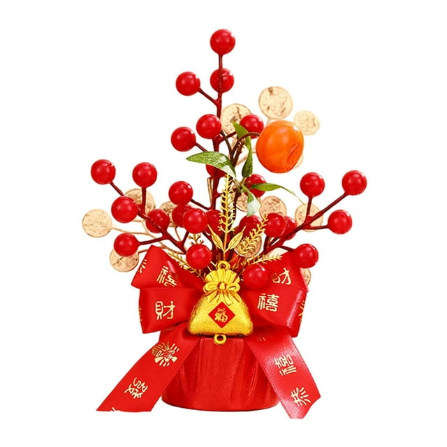 Decoración de año Nuevo, ramo de flores artificiales, escritorio, adorno para Festival de Primavera, cubo de flores falsas para graduación, oficina, , Bolsa de la Bolsa de la