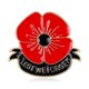thumbnail image 1 of Poppy Brooch Pin Red Black Flower Remeber Badge Pin Veterans Day Memorial Day, 1 of 5