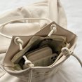 thumbnail image 2 of Bolso Hobo esponjoso para mujer, Bolso tipo cubo peludo de Color en contraste, Bolso de ocio suave para niñas, 2 of 8