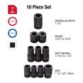 thumbnail image 2 of Sunex 5690A 10pc 1" Dr Fractional SAE / Metric HD Wheel Impact Socket Set, 2 of 5