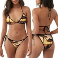 thumbnail image 3 of Fotbe Hawaiian Sunset Beach Traje de Baño para Mujer de Dos Piezas – Bikini Sexy de Tirantes Tipo Halter con Diseño Triangular, 3 of 6