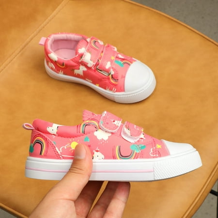 

Kushyshoo Sneakers for Toddler Little Girls Casual Pink Sneakers 11M
