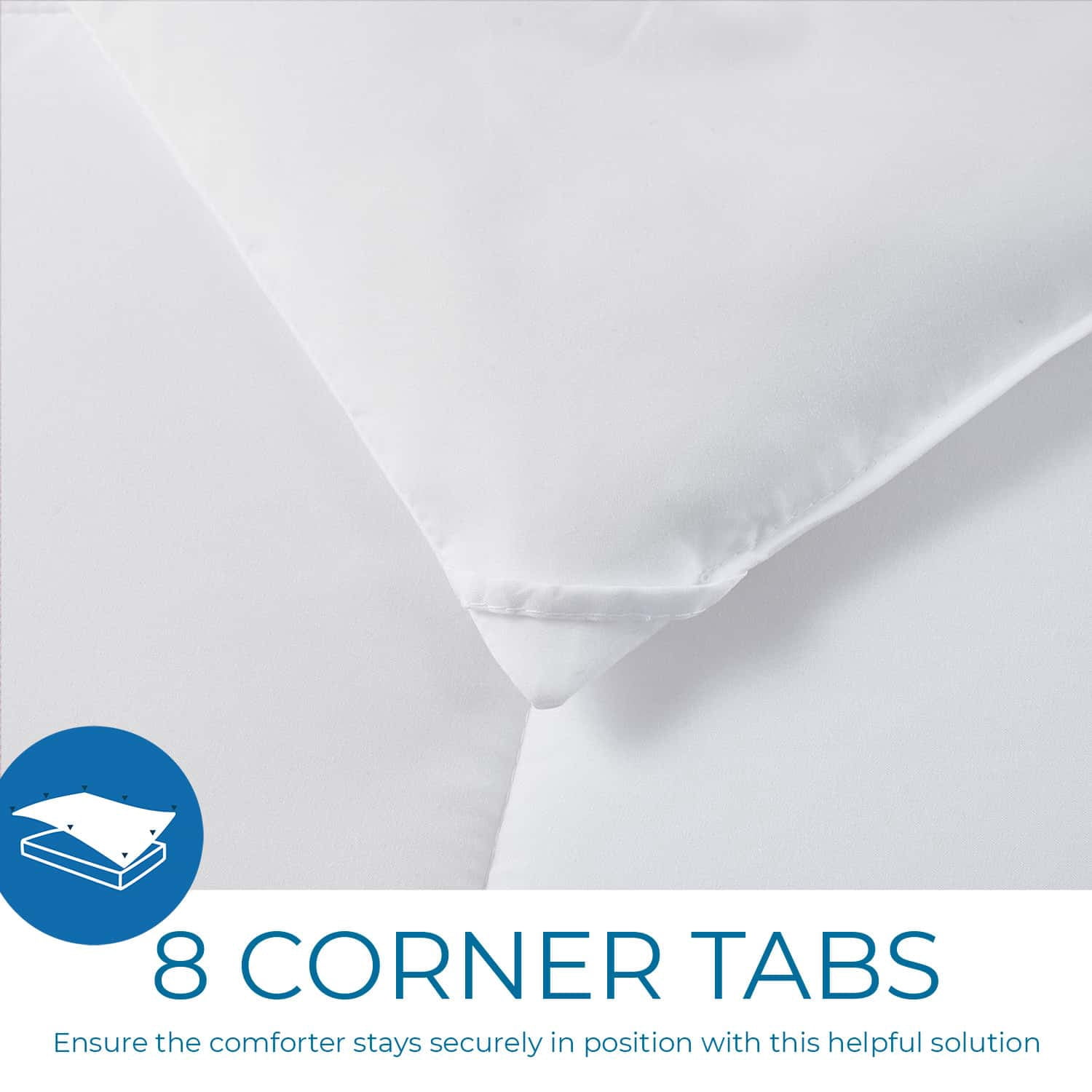 LammaLoe Queen Comforter, Quilted Down Alternative Comforter, All Season Duvet Insert with Corner Tabs,White