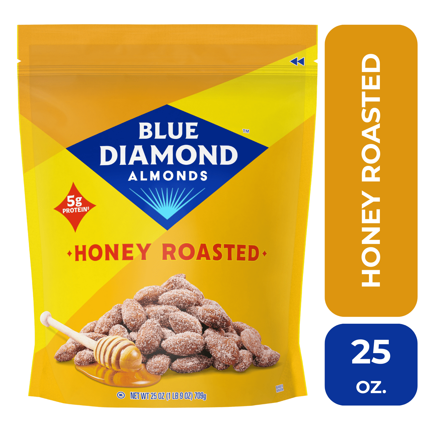 Blue Diamond 25oz Honey Roasted Bag - Walmart.com