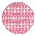 thumbnail image 5 of Unique Loom Outdoor Trellis Collection Area Rug - Traliccio (10' Round Magenta/Ivory), 5 of 6