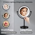 thumbnail image 4 of Espejo de maquillaje GURUN, luz LED recargable con aumento de 10x, 4 of 7