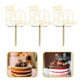 thumbnail image 2 of KALLORY Golden Acrylic 50th Birthday Cake Toppers, Reusable and Easy to Insert, Perfect Party Decoration, 2 of 10