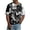 Black, variant on Men's Casual Short Sleeve Tops Tie-Dye Print V-Neck Raglan for Music Festival Outdoor Party Summer Vacation Comfort Style,Black L