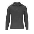 thumbnail image 6 of Donemore Men Solid-Color Knitted Elastic Sweater Zipper Long Sleeve High-neck Lapel Turtleneck Sweater, 6 of 6