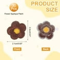 thumbnail image 2 of Uxcell Flower Iron on Patches, Embroidered Sew on Applique Repair Patch for Backpacks Clothing Shoes Hats DIY Coffee, 2 of 6