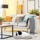 thumbnail image 4 of Simulation Sleeping Dog Puppy Ornament Animal Plush Toy Bamboo Charcoal Decor (Black+White), 4 of 4