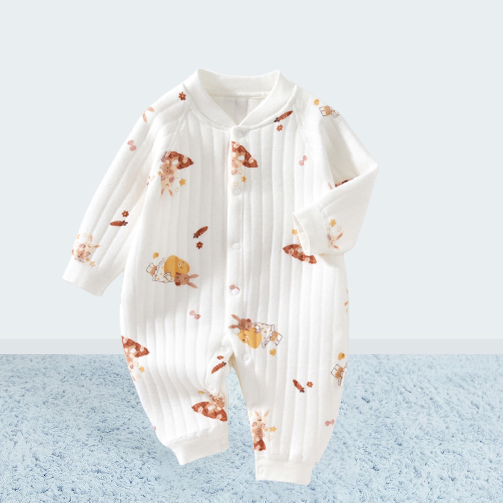 Baby Girl Gifts Warm Jumpsuit Fall And Winter Quilted Clothes Thickened Breath Cotton Pajamas Winter Clothes Girls Winter Coats on Clearance