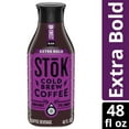 SToK Black, Unsweetened, Dark Roast Extra Bold Cold Brew Coffee, 48 fl oz Bottle