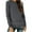 Gray, variant on XUNKUSGA Womens Tops Long Sleeve Round Neck Basic Tops for Woman Solid Color Pullover Casual Cotton T-Shirt Loose Fit S-3XL