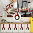thumbnail image 2 of PULMCheerger 12 Pcs Christmas Kitchen Cabinet Wreaths with Ribbon 5.12 Inch Mini Christmas Wreath Small Kitchen Wreath Greenery Wreath for Window Door(Red Velvet Bow), 2 of 6