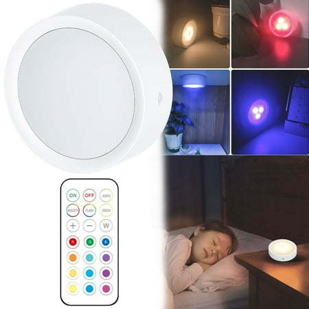 

1X White Single Light + 1X Remote Control Large Size Color Dimming Night Light Clearance! Hilingoto Little Night Light