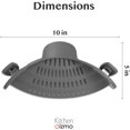 thumbnail image 3 of Snap N' Strain - Silicone Pasta Strainer Clip-On for Pots and Pans - Heat Resistant Colander for Vegetables and Noodles - Kitchen Gadgets for Cooking - Space-Saving Design - Gray, 3 of 6