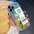 thumbnail image 4 of Para iPhone 13 Pro Max 14 12 11 XR 8 7 SE 2022 Moda Starbucks Transparente TPU Gel Funda Cojín De Aire Borde Cuadrado Anti-Caída Cubierta, 4 of 4