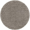 thumbnail image 3 of Well Woven Madison Shag Plain Modern Solid Grey 7'10" Round Thick Area Rug, 3 of 3