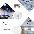 thumbnail image 4 of 3 Pack Blue Black Fluorescent Light Covers for Ceiling Lights Geometric Abstract Color Block Plaid Modern Magnetic Ceiling Light Covers Overhead Light Filters for Office Classroom Home, 4 of 9