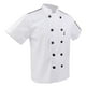 thumbnail image 1 of Chaqueta de chef Mangas Camisa de chef ejecutivo de manga corta, Ropa de chef unisex 2XL Hugo Chaqueta de chef para hombres, 1 of 10