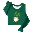 thumbnail image 4 of Craaazy Women's St Patricks Day Sweatshirts Casual Loose Round Neck Long Sleeve Tops with Comfy Shamrock Prints, 4 of 4