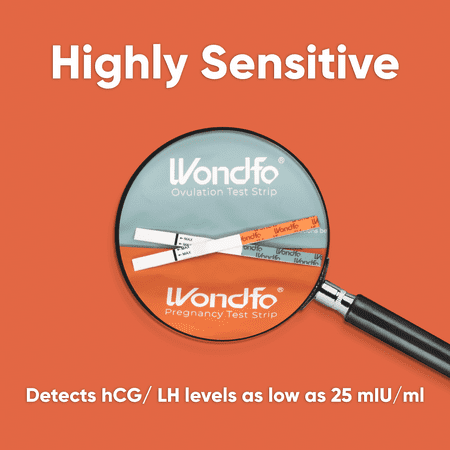 Wondfo -20 Pregnancy Test Strips and 50 Ovulation Test Strips Kit - Rapid Test Detection for Home Self-Checking (50 LH + 20 HCG)