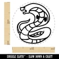 thumbnail image 2 of Coiled Cobra Snake Self-Inking Rubber Stamp Ink Stamper - Sky Blue Ink - Medium 1 Inch, 2 of 7
