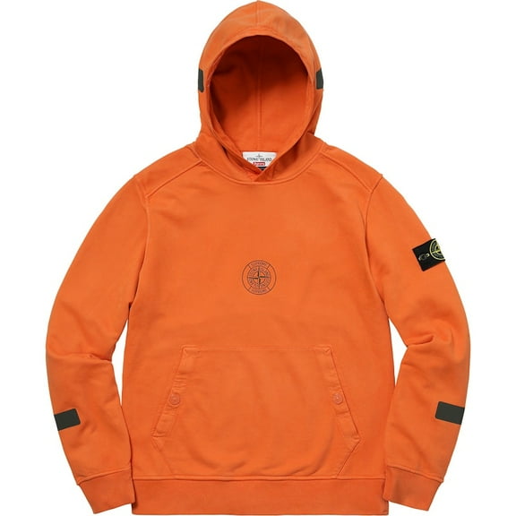 Supreme Men's Stone Island Hooded Sweatshirt Orange, from StockX
