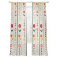 thumbnail image 2 of Spring Floral Sheer Curtains 108 Inches Long 2 Panels Set, Window Sheer Curtains for Living Room/Bedroom, Colorful Summer Flowers Vintage Botanical Light Filtering Rod Pocket Curtain 52''x108''x2, 2 of 8