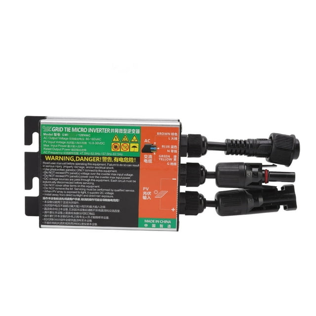Solar Grid Tie Inverter, Aluminum Alloy Solar PV IP55 Grid Tie Micro Inverter Solar Input Voc10.8V-30V AC120-280V Output Natural Cooling DC To AC Solar Microinverter,