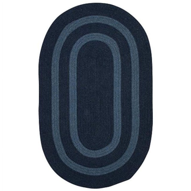 Colonial Mills Rug GW53R024X144 2 x 12 ft. Graywood Braided Rug Navy