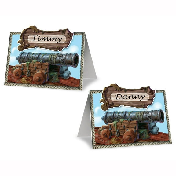96 Pack Beistle Pirate Cannon Party Place Cards