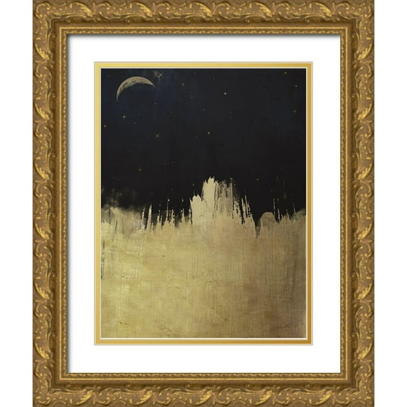 Sophie 6 19x24 Gold Ornate Wood Framed with Double Matting Museum Art Print Titled - Painted Night
