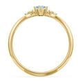 thumbnail image 4 of Birthstone Oval Ring with Shoulder Accents - Blue Topaz (December), 4 of 5