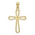 thumbnail image 3 of 14k Yellow Gold Polished Rounded Cross w/-X- Center Pendant Charm, 3 of 4