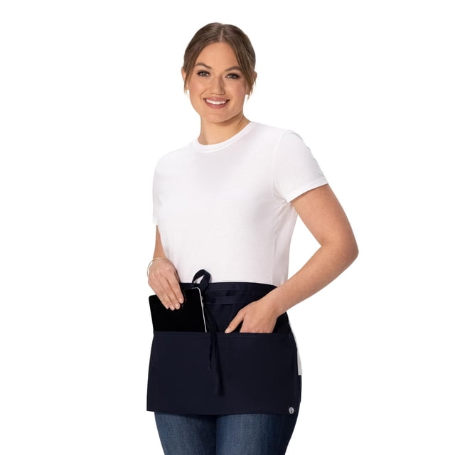 Delantal Chef Works Marino Unisex de Cintura con Bolsillos Talla Única